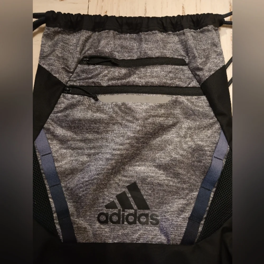 Adidas Black and Gray Drawstring Backpack - Picture 6 of 6